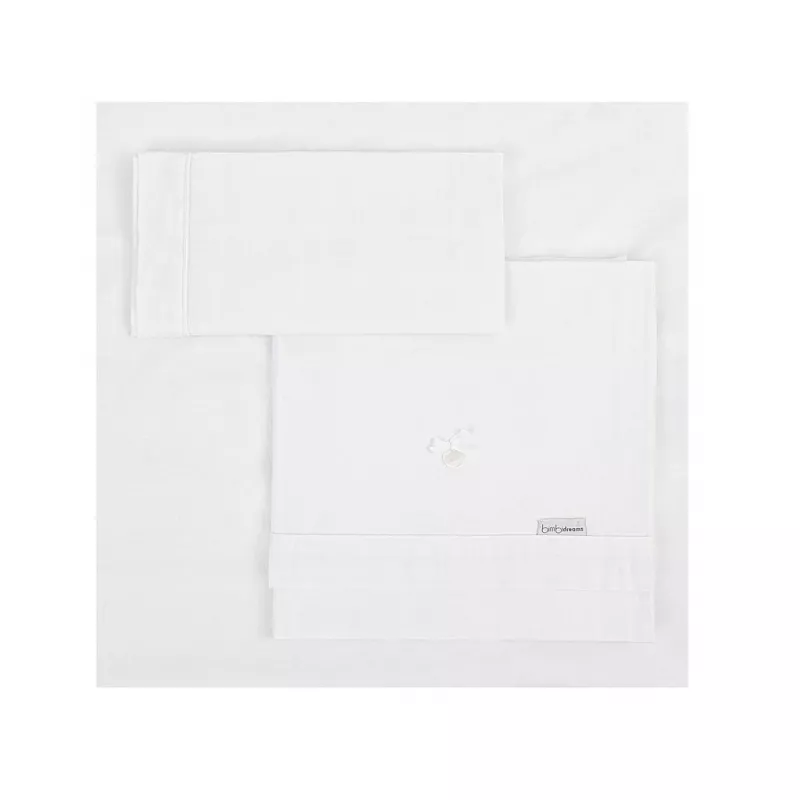 Tríptico Sábana Minicuna 80x50cm Bimbi Toscana Blanco