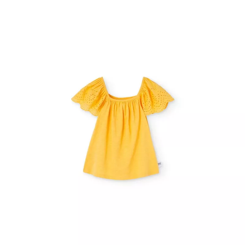 Camiseta Boboli punto combinada