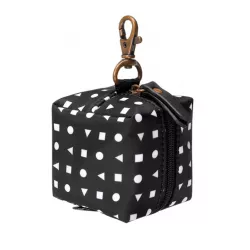 Porta-chupetas acolchoado Petunia com pacote de chupetas Bibs