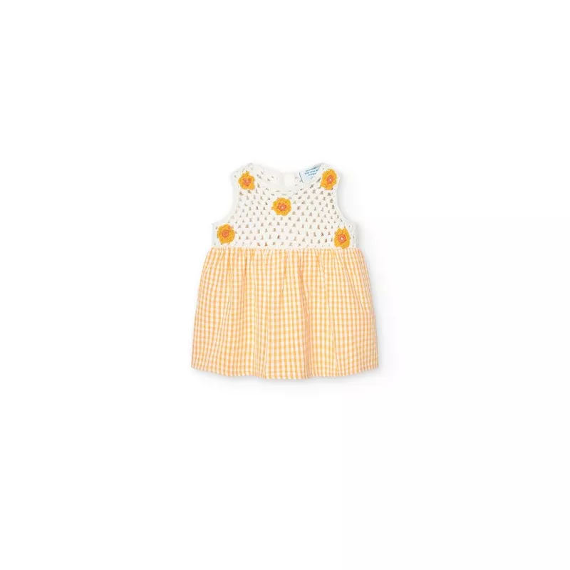 Vestido Boboli xadrez de popeline