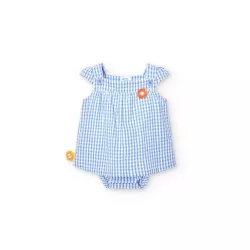 Vestido Boboli xadrez de popeline