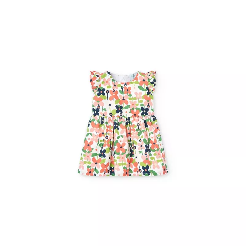 Vestido Boboli flores de cetim