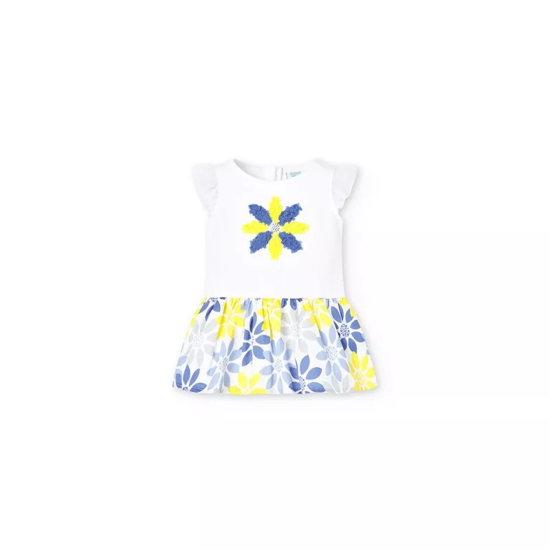 Vestido Boboli satén combinado