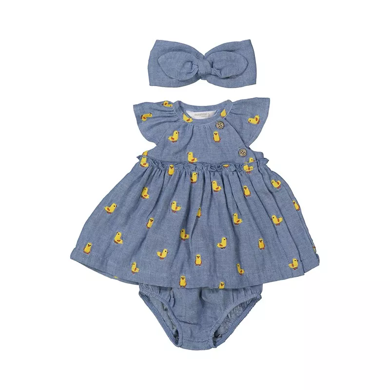Vestido gasa Mayoral con diadema