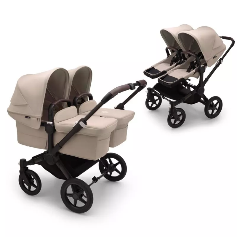 Carrinho de bebé para gémeos Bugaboo DONKEY 5 TWIN unicolor para 2 irmãos