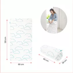 Mini berço para dormir em conjunto Kikka Boo Amaris com colchão enrolável