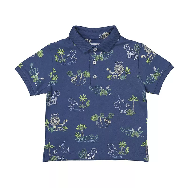 Camisa pólo Mayoral manga curta estampada