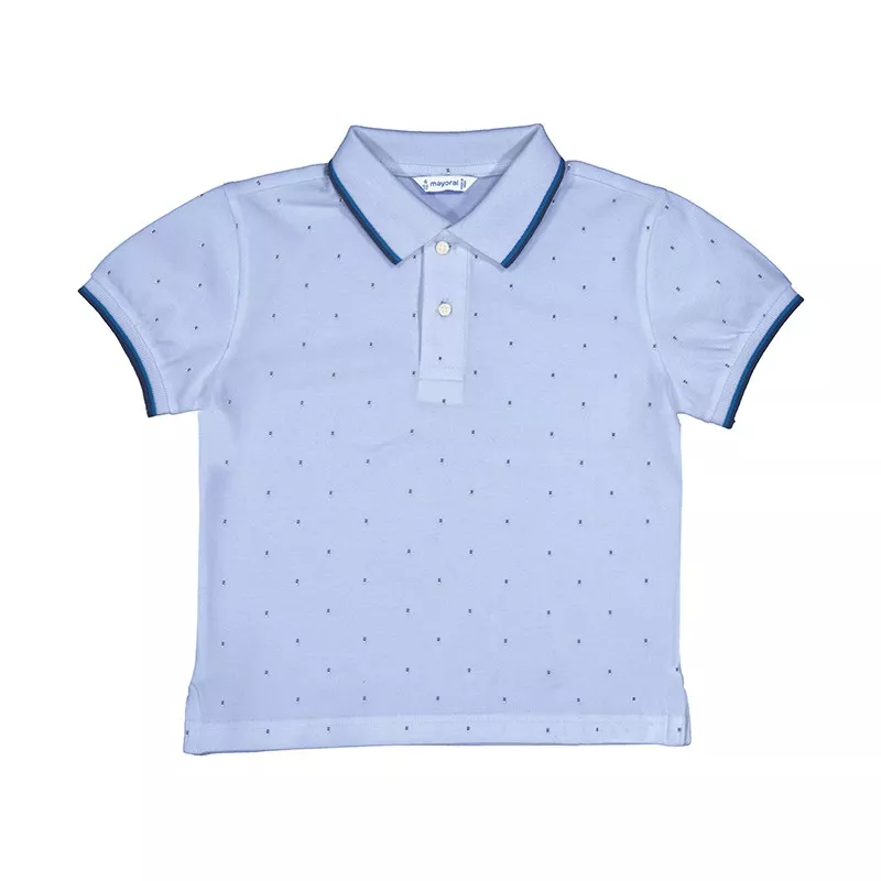 Camisa pólo Mayoral manga curta micro estampada
