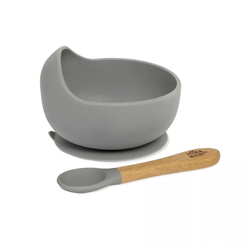 Taça de silicone Interbaby com colher e ventosa