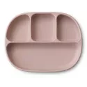 Plato compartimentado de silicona Interbaby con tapa y ventosa