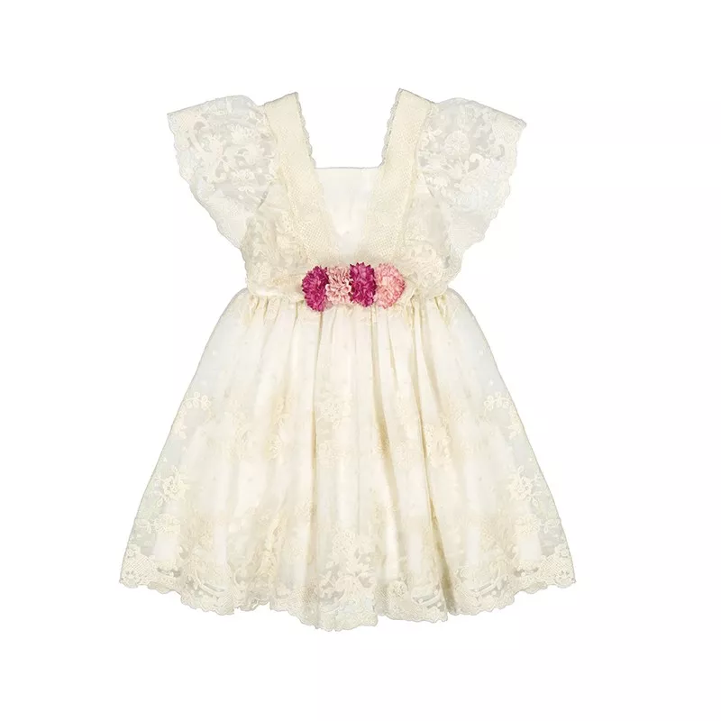 Vestido de tule bordado Abel e Lula