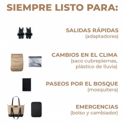 Cochecito Duo Kinderkraft PRIME 2 con cuna Mix