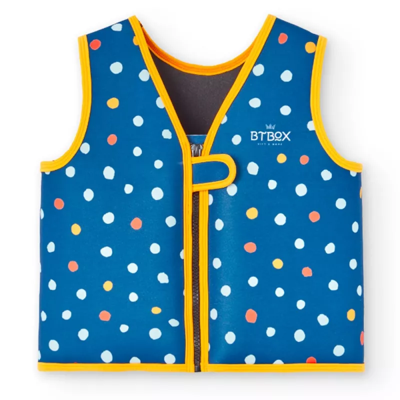 Colete de aprendizagem Btbox Navy Polka Dots