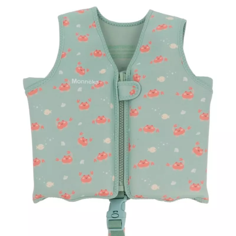 Colete de aprendizagem de flutuação Monnëka Crab Sage