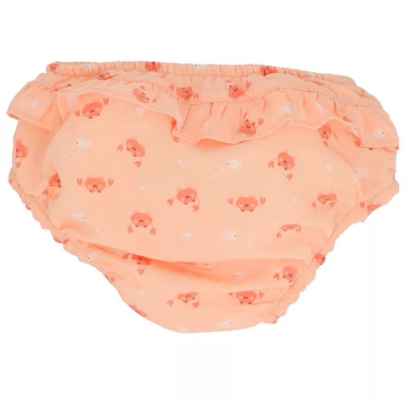 Fato de banho com fralda Monnëka Caranguejo Coral Ruffles