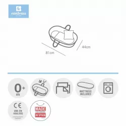 Moises de Palma Acolchado Cambrass Une Vichy10 Celeste 39x80x25 cm