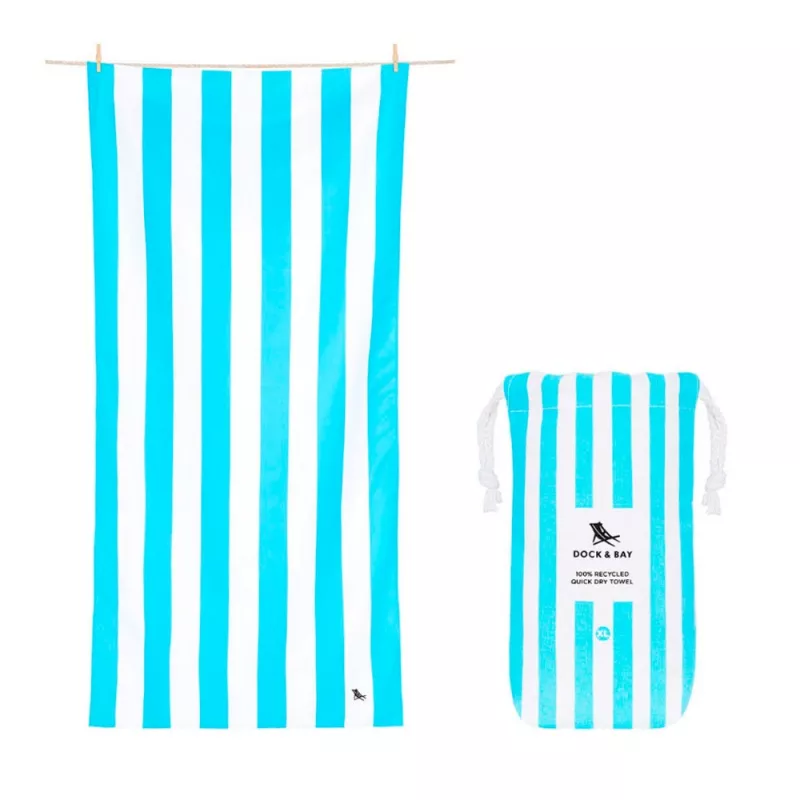 Toalla DOCK & BAY anti arena CABANA AZUL PASTEL XL