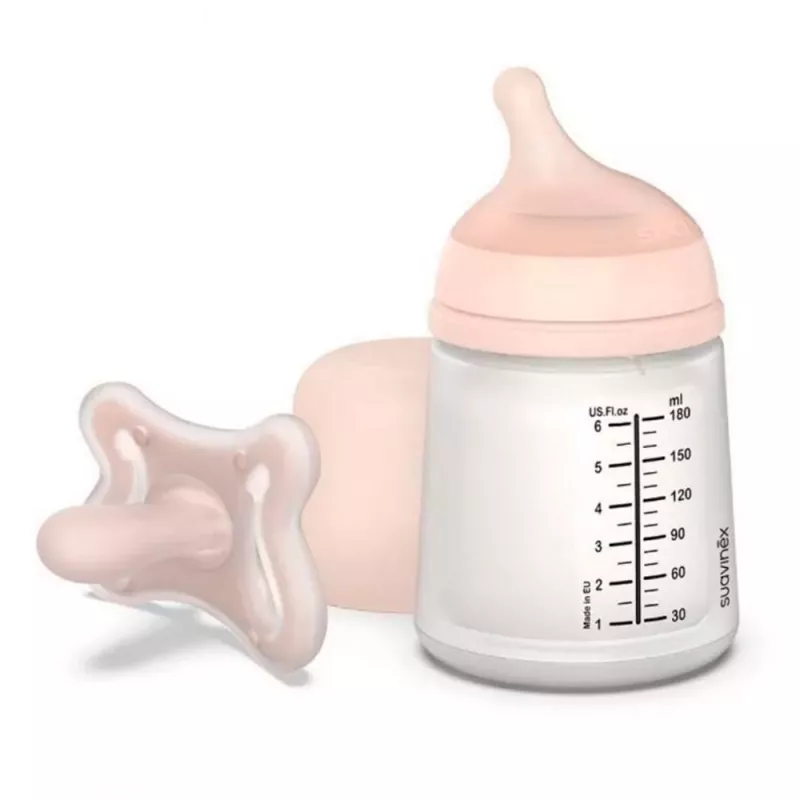 Conjunto Suavinex Biberão e chupeta de 180 ml Zero Zero Zero