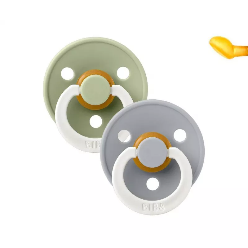 2 Chupetes BIBS Colour Anatómica Nocturnos 0-6m