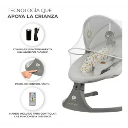 Hamaca-Mecedora electrica Kinderkraft LUMI 2 con mando a distancia