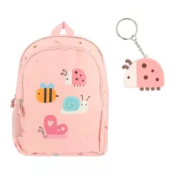 Mochila média Tutete Bugs + Porta-chaves Tutete