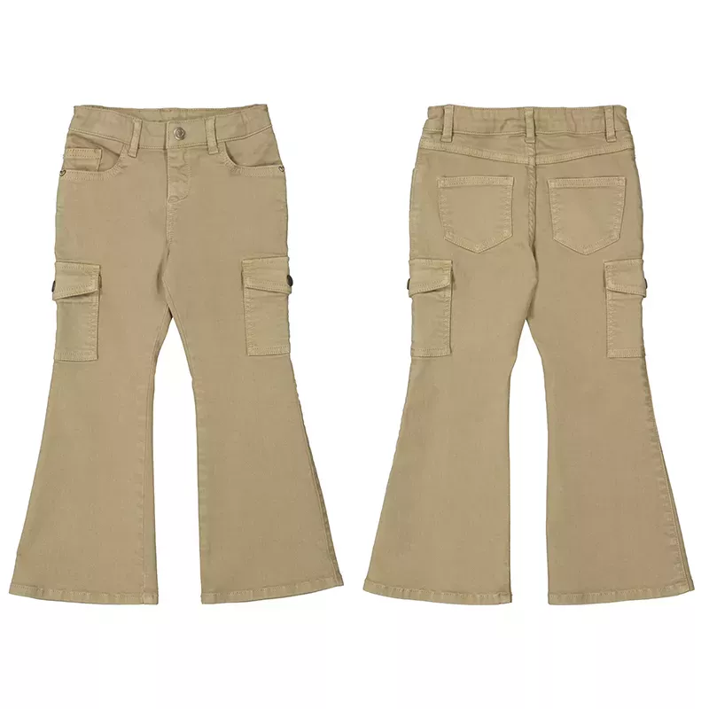 Calças Mayoral cargo twill flare trousers