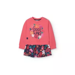Vestido Boboli pelúcia combinada
