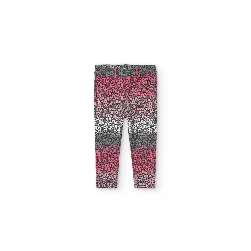 Calças Boboli pelúcia estampada