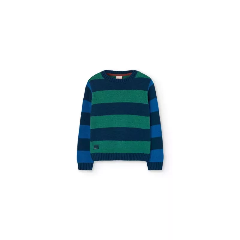 Pulôver Boboli camisola de malha listada