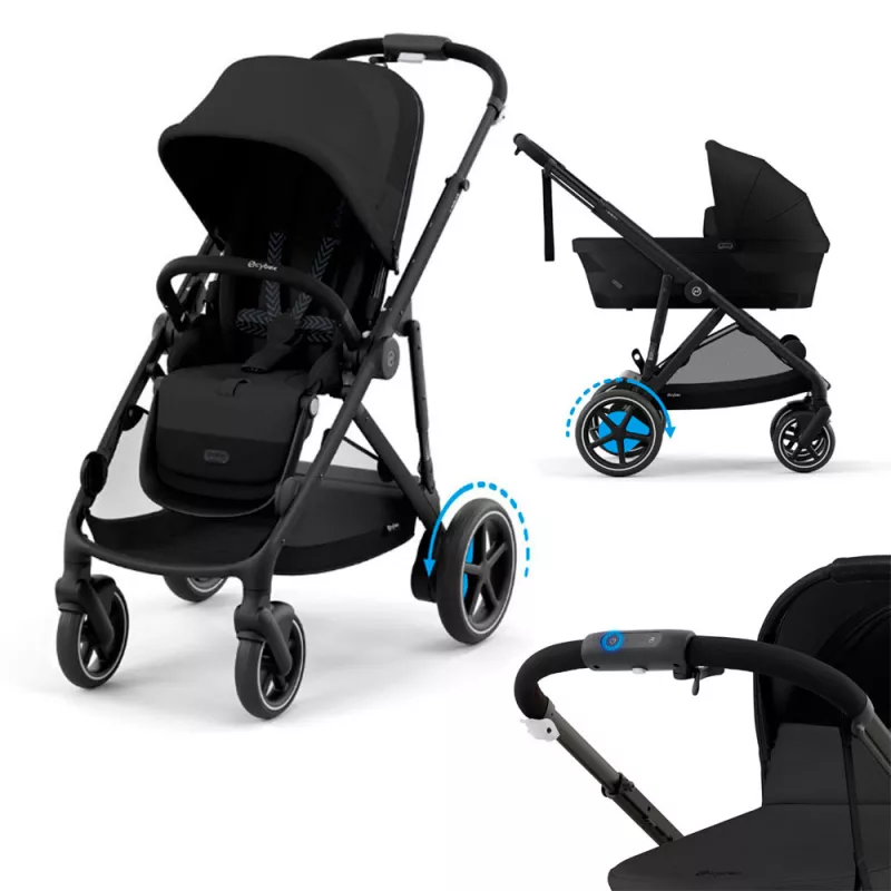 Carrinho de bebé Duo Cybex e-Gazelle S com alcofa gratuita