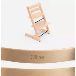 Cadeira alta Stokke Tripp Trapp com conjunto de oferta para bebé