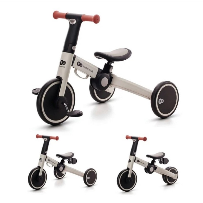 Triciclo multifuncional Kinderkraft 4TRIKE 3 em 1 triciclo dobrável