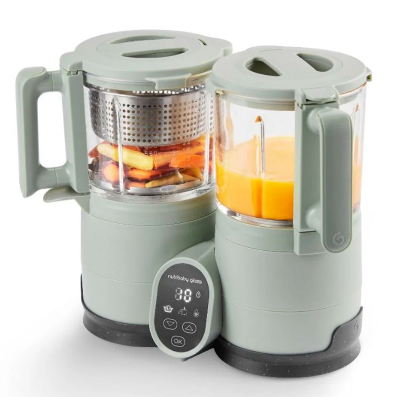 Processador de alimentos Babymoov Nutribaby Glass Glass Celadon Green