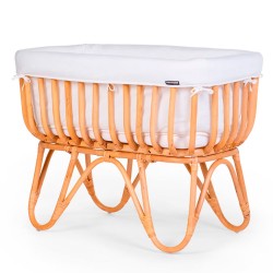 Minicot Childhome Rattan 90 x 50 cm com colchão e cobertura