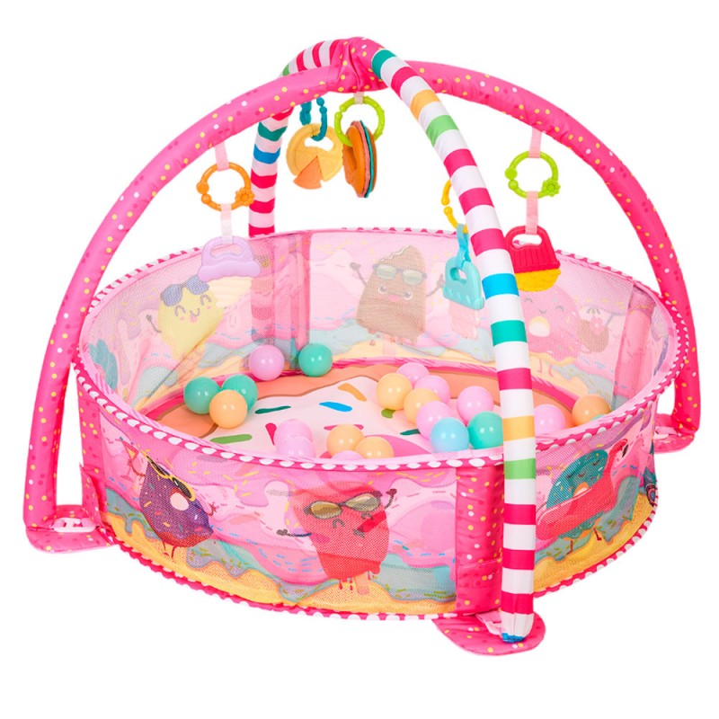 Tapete e ginásio educativo KikkaBoo com 30 bolas de marshmallow