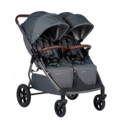 Cochecito Gemelar Mast M TWIN X2 manillar regulable con un capazo