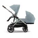 Cochecito Gemelar Cybex e-Gazelle S para 2 hermanos seguidos