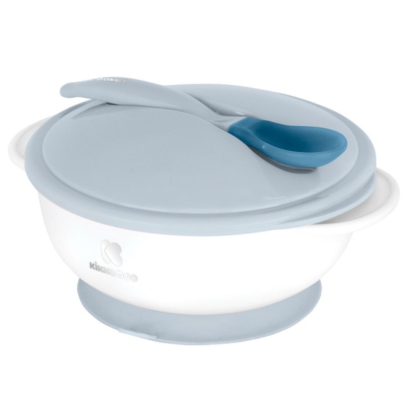 Conjunto de taça com ventosa KikkaBoo e colher sensível ao calor