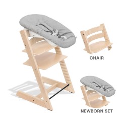 Cadeira de refeições « Stokke » Tripp Trapp com o «Newborn Bundle» e o «Baby Set»