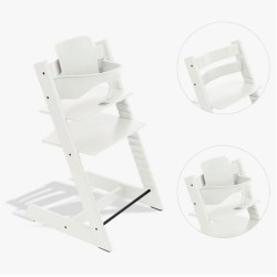 Conjunto Cadeira alta Stokke Tripp Trapp com Baby Set² com talheres
