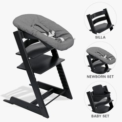 Bundle Trona Stokke Tripp Trapp con Baby Set² y Newborn Set con vajilla