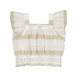 Blusa Mayoral linho axadrezado