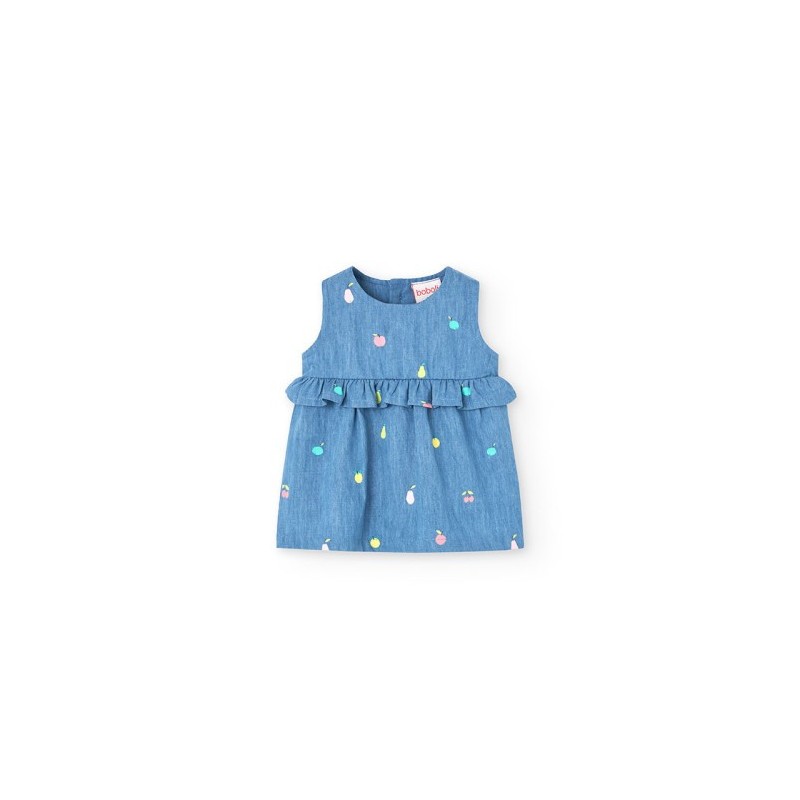 Vestido Boboli denim estampado