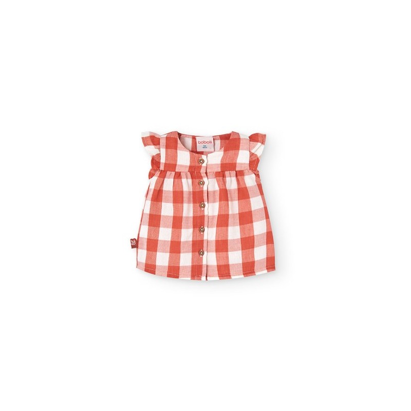 Vestido Boboli de tejido cuadros bicolor