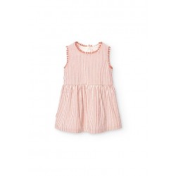 Vestido Boboli popelín listado bicolor