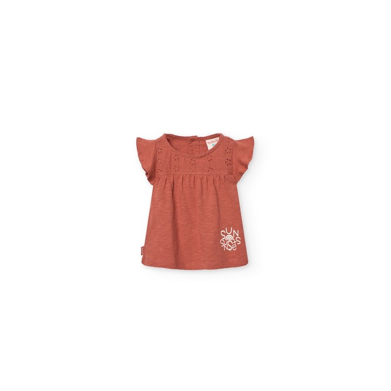 Camiseta Boboli punto combinada