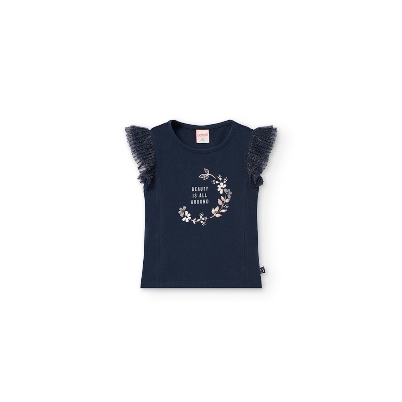 T-shirt Boboli malha canelada