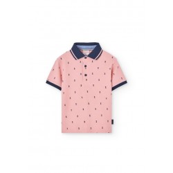 Pólo em piqué Boboli estampado