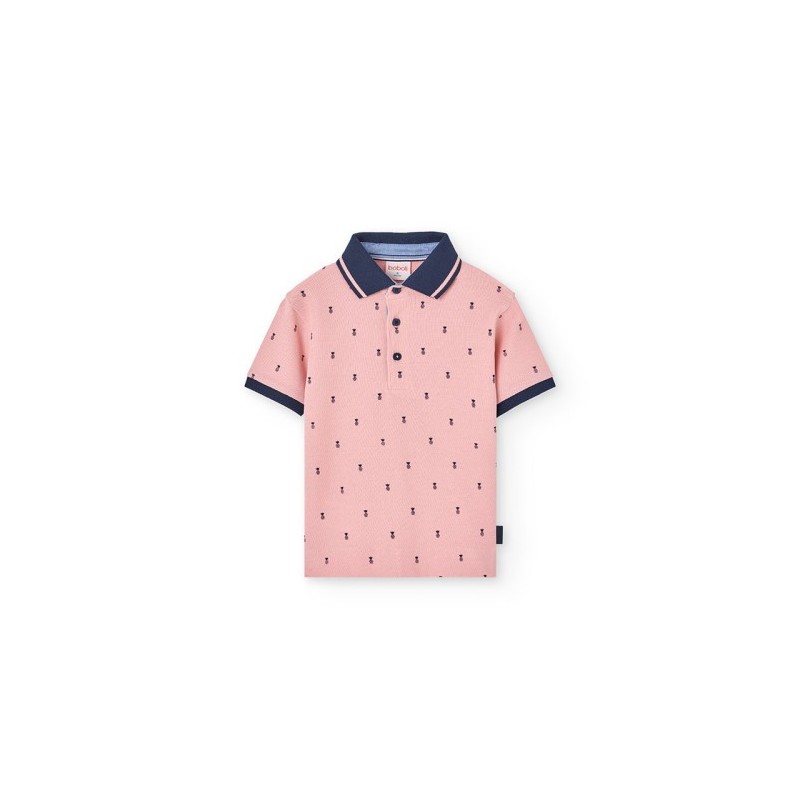 Pólo em piqué Boboli estampado