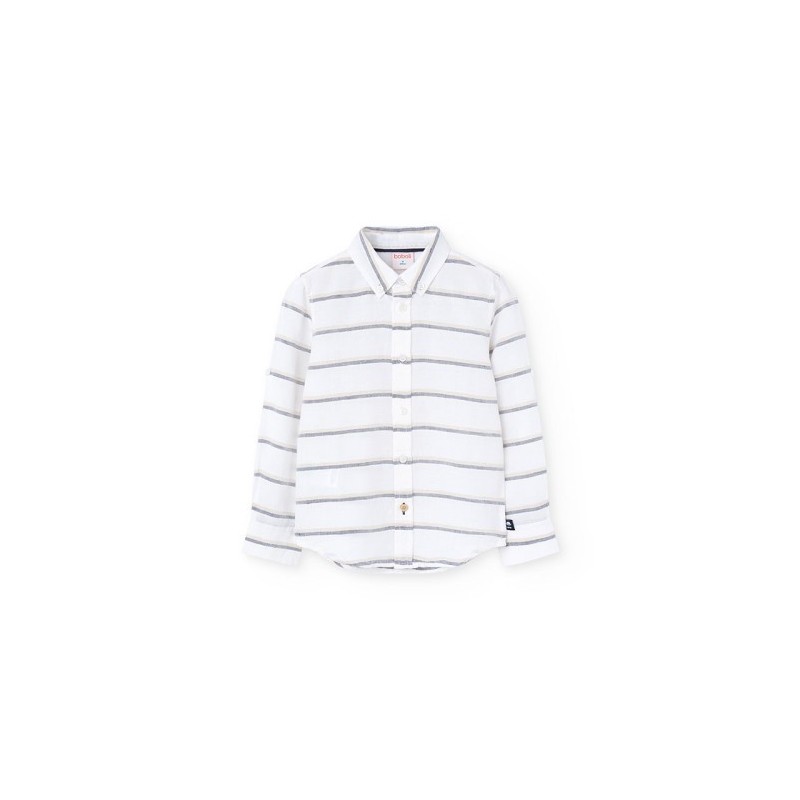 Camisa Boboli linho às riscas
